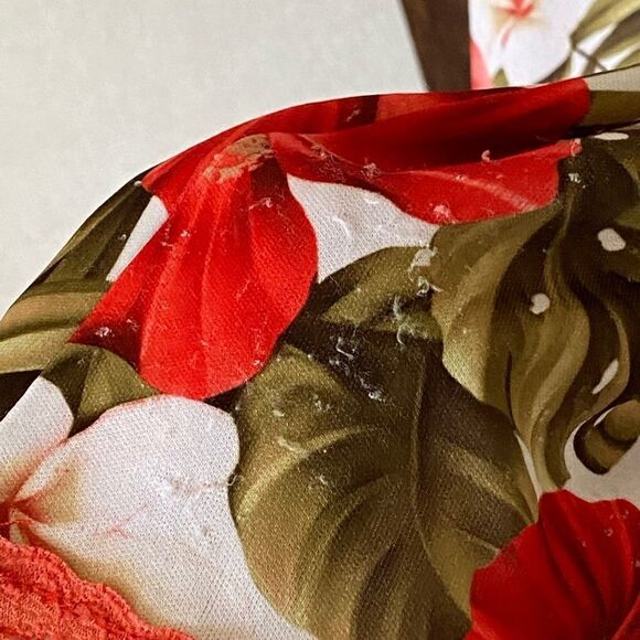 Jennyfer (M) Hibiscus Print Y2K Floral Slip - Picture 9 of 9